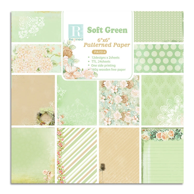2 Sets PA1514 DIY Album Clipboard Handbook Card Background Paper, Size: 6 inch