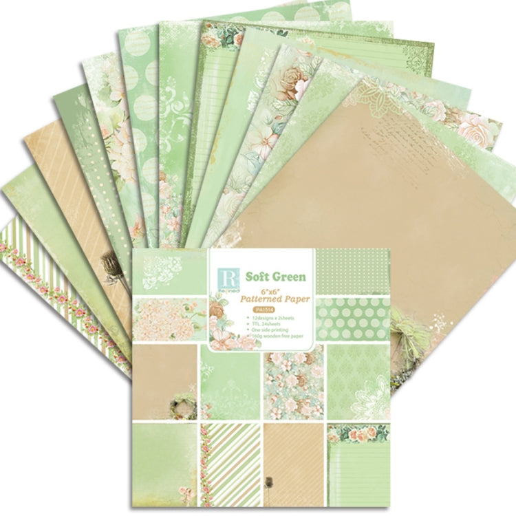 2 Sets PA1514 DIY Album Clipboard Handbook Card Background Paper, Size: 6 inch