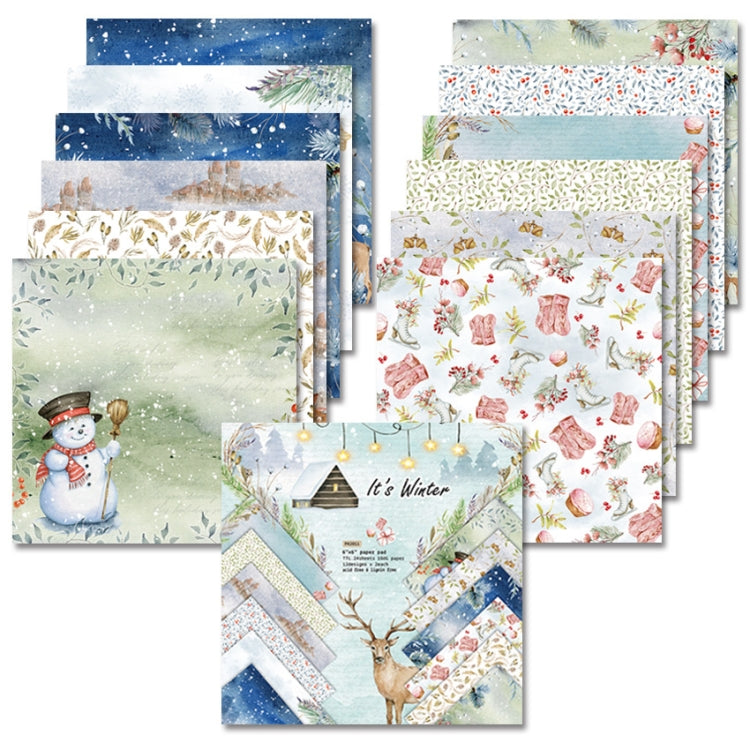 2 Sets PA2011 DIY Album Clipboard Handbook Card Background Paper, Size: 6 inch