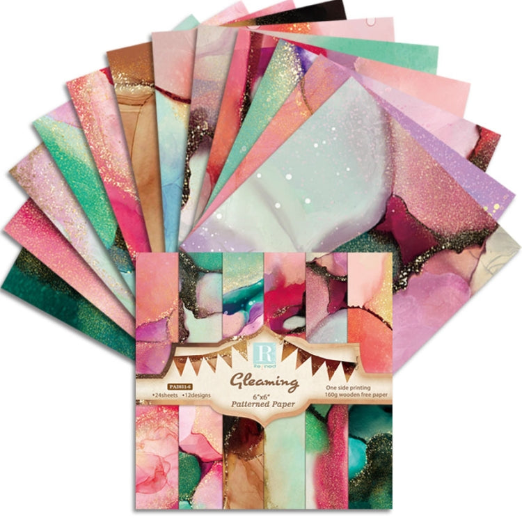 2 Sets PA2031 DIY Album Clipboard Handbook Card Background Paper, Size: 6 inch