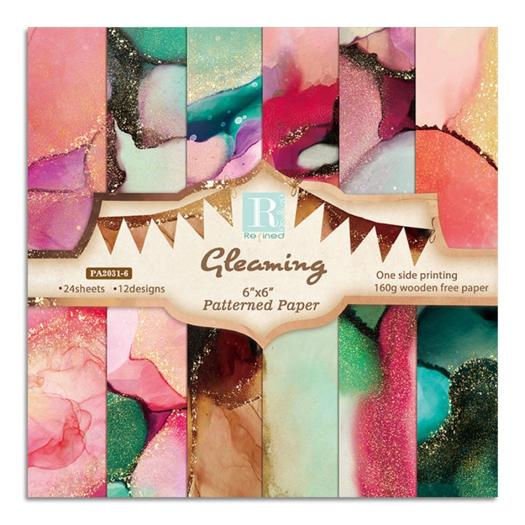 2 Sets PA2031 DIY Album Clipboard Handbook Card Background Paper, Size: 6 inch