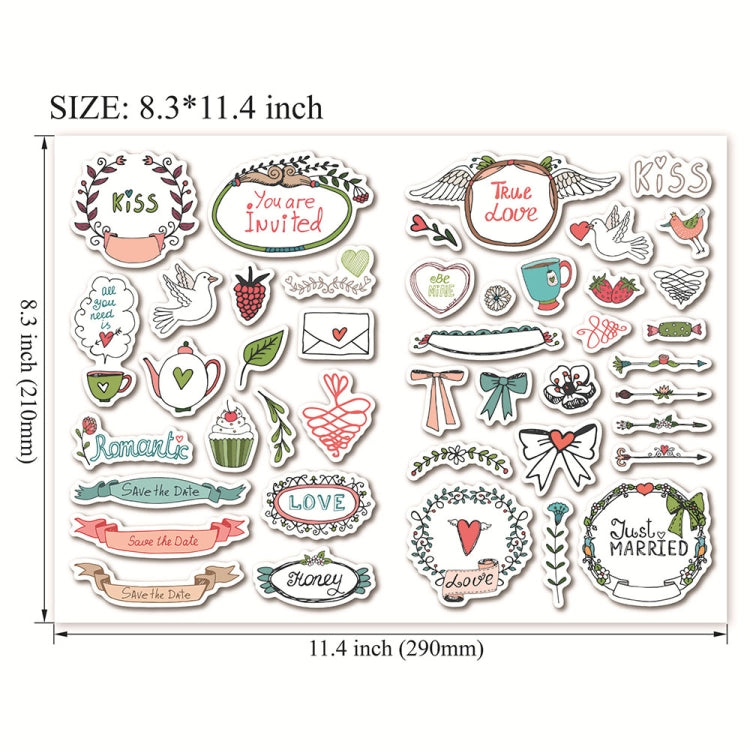 610PCS/Set  Love Wedding Scrapbook Stickers Wedding Planner Decorative Strickers