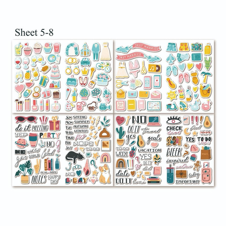 610PCS/Set  Love Wedding Scrapbook Stickers Wedding Planner Decorative Strickers