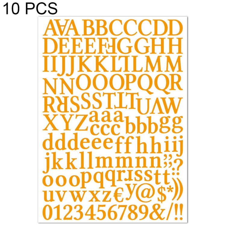 10 PCS Waterproof Alphabet DIY Handbook Sticker Gift Decoration Office Sticker