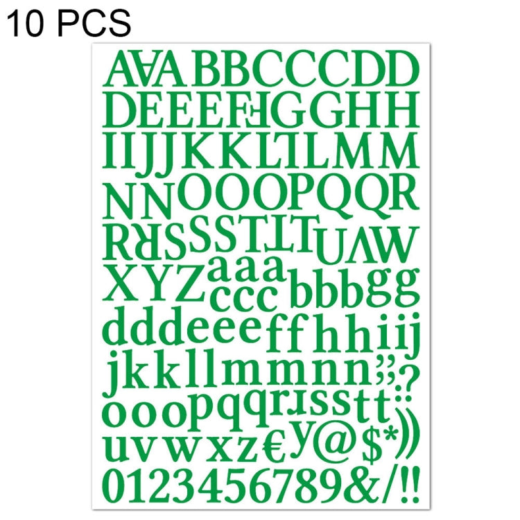 10 PCS Waterproof Alphabet DIY Handbook Sticker Gift Decoration Office Sticker