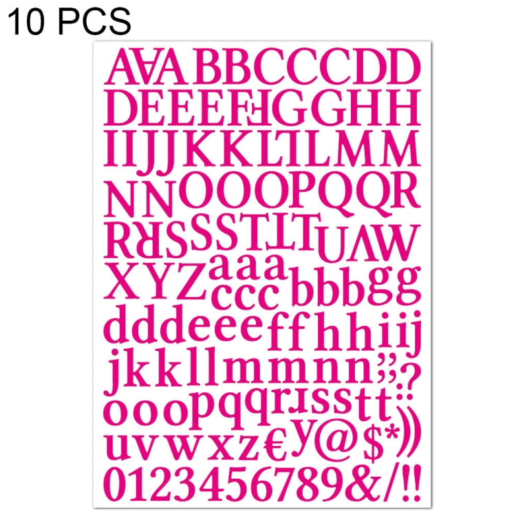 10 PCS Waterproof Alphabet DIY Handbook Sticker Gift Decoration Office Sticker