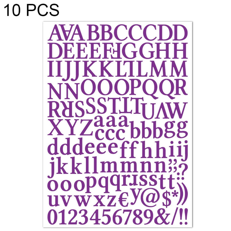 10 PCS Waterproof Alphabet DIY Handbook Sticker Gift Decoration Office Sticker