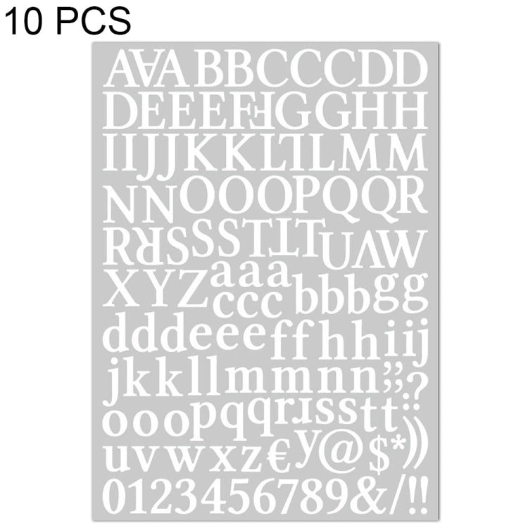 10 PCS Waterproof Alphabet DIY Handbook Sticker Gift Decoration Office Sticker