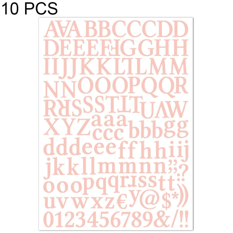 10 PCS Waterproof Alphabet DIY Handbook Sticker Gift Decoration Office Sticker