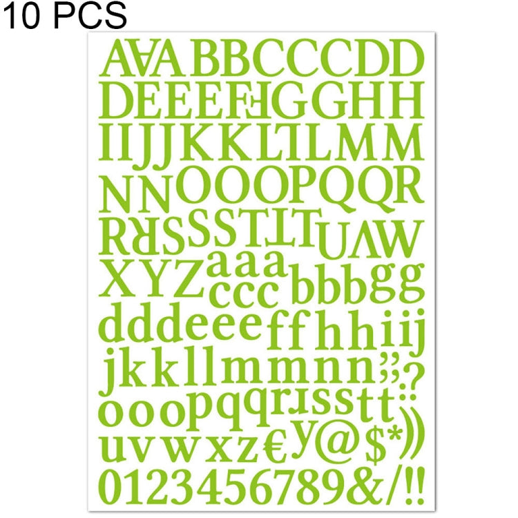 10 PCS Waterproof Alphabet DIY Handbook Sticker Gift Decoration Office Sticker