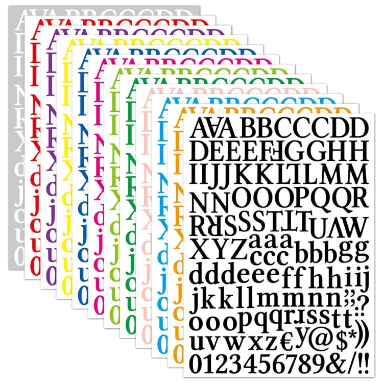 10 PCS Waterproof Alphabet DIY Handbook Sticker Gift Decoration Office Sticker