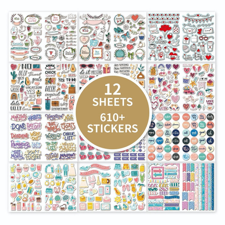 Hardcover Wedding Planner + Stickers + Clips Set Wedding Planning Materials(Lmx-001)