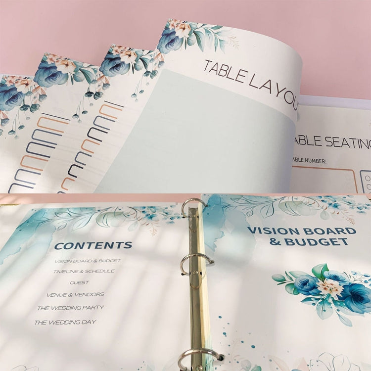 Hardcover Wedding Planner + Stickers + Clips Set Wedding Planning Materials(Lmx-001)