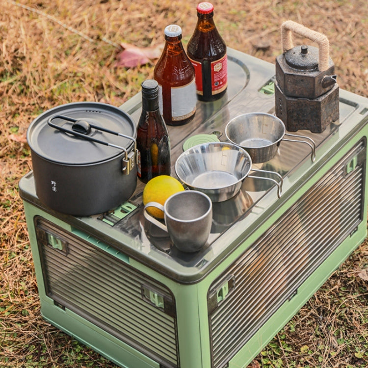 Folding Outdoor Camping BBQ Snacks Slider Storage Box, Size: Small