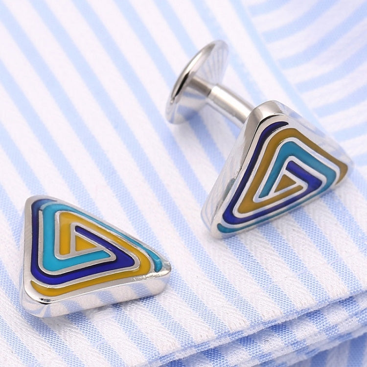 2 Pairs Shirt Vintage Floral Plated Brass Cufflinks, Color: Four-leaf Grass Oattern