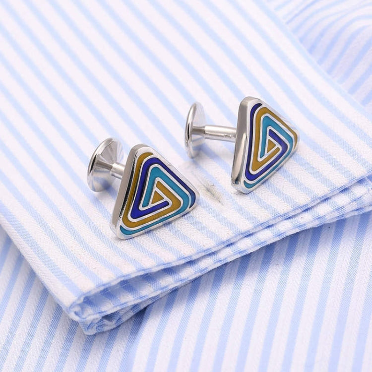 2 Pairs Shirt Vintage Floral Plated Brass Cufflinks, Color: Four-leaf Grass Oattern