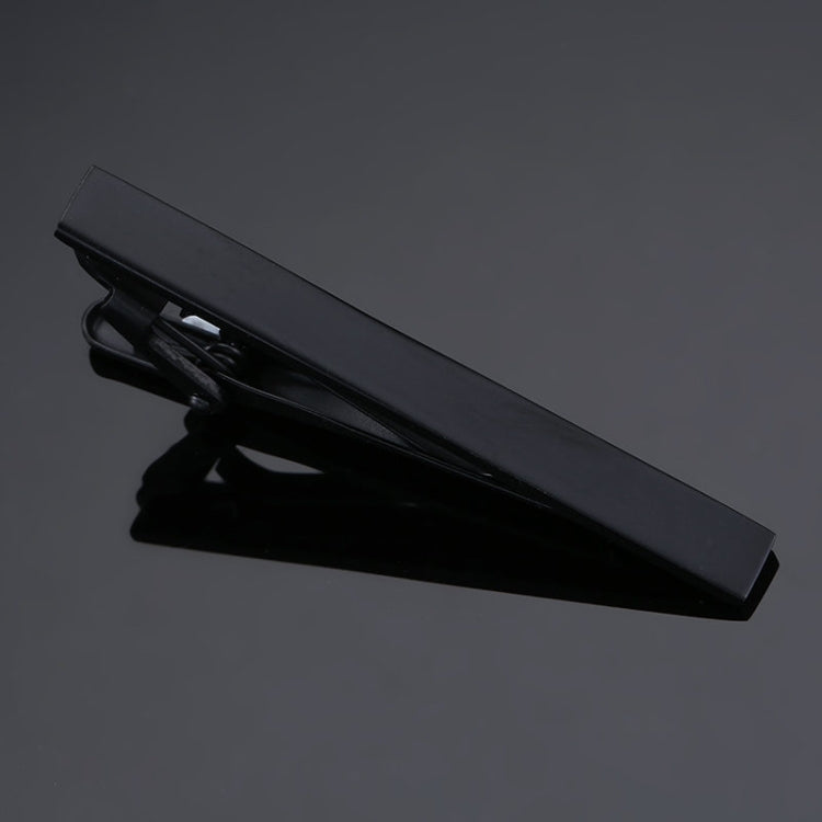 2 PCS Brass Polished Gum Pattern Business Men Tie Clip, Color: Black Glossy