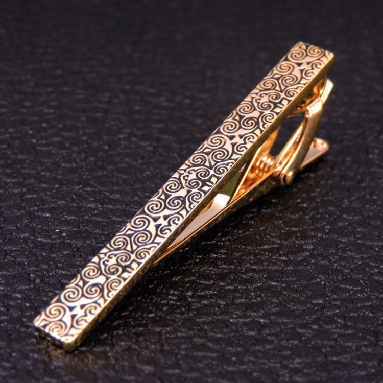 2 PCS Brass Polished Gum Pattern Business Men Tie Clip, Color: Golden Rose