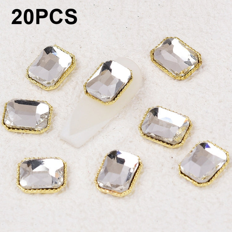 20 PCS Nail Art Jewelry Nail Diamond Decoration Stickers