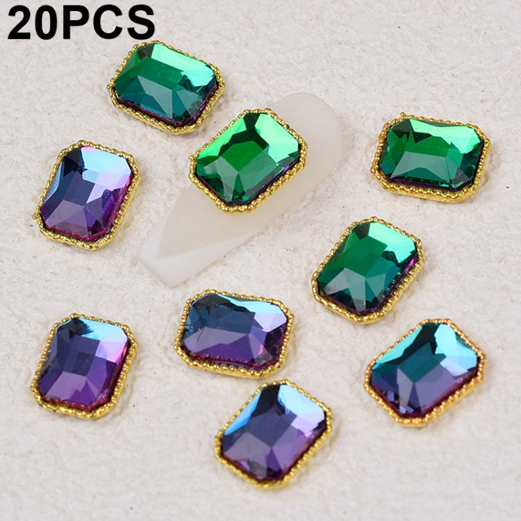 20 PCS Nail Art Jewelry Nail Diamond Decoration Stickers