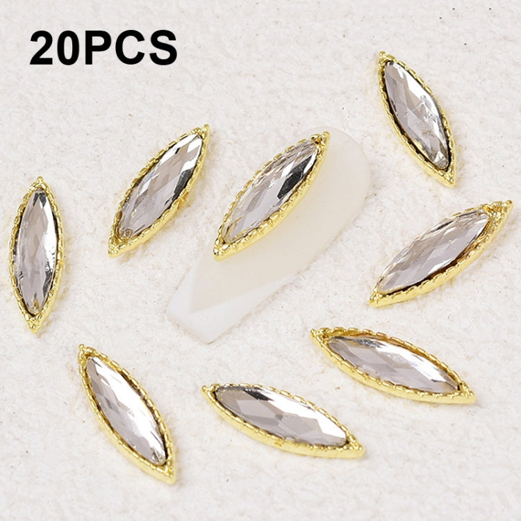 20 PCS Nail Art Jewelry Nail Diamond Decoration Stickers