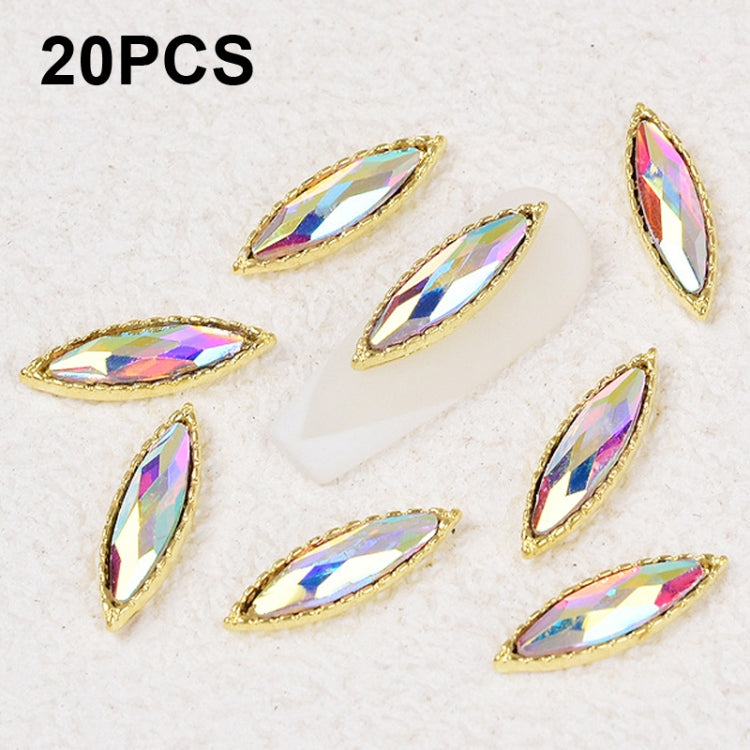 20 PCS Nail Art Jewelry Nail Diamond Decoration Stickers