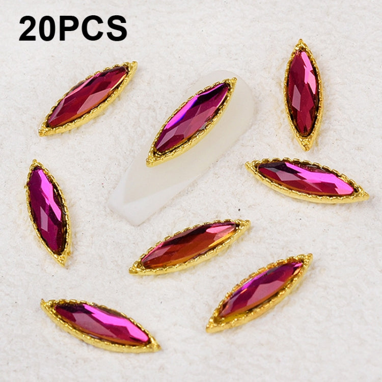 20 PCS Nail Art Jewelry Nail Diamond Decoration Stickers