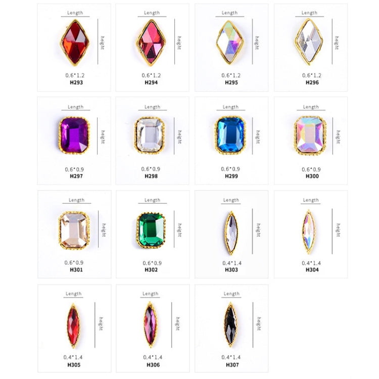 20 PCS Nail Art Jewelry Nail Diamond Decoration Stickers