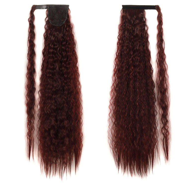 MST8568 Invisible Adhesive Bandage Wigs Corn Perm Long Ponytail Wigs