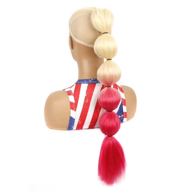 DLMW01 Bubble Shape Shaggy Wig Ponytail Drawstring Long Ponytail Wigs, Spec: T2334