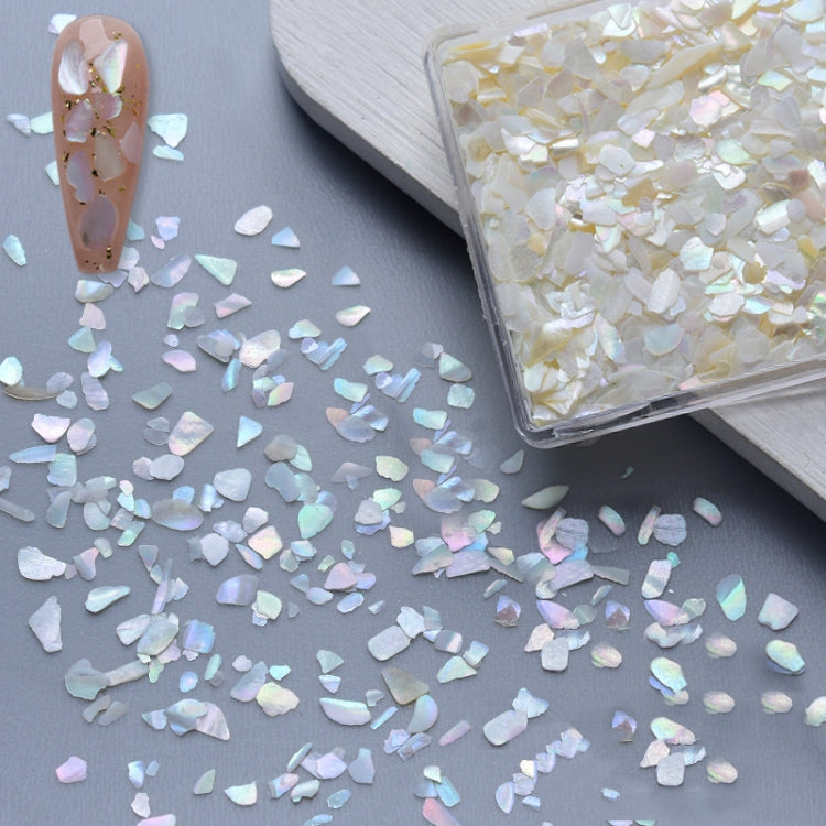 4 Boxes Nail Art Decoration Seashell Fragment Nail Decoration, Style: 03 Smooth