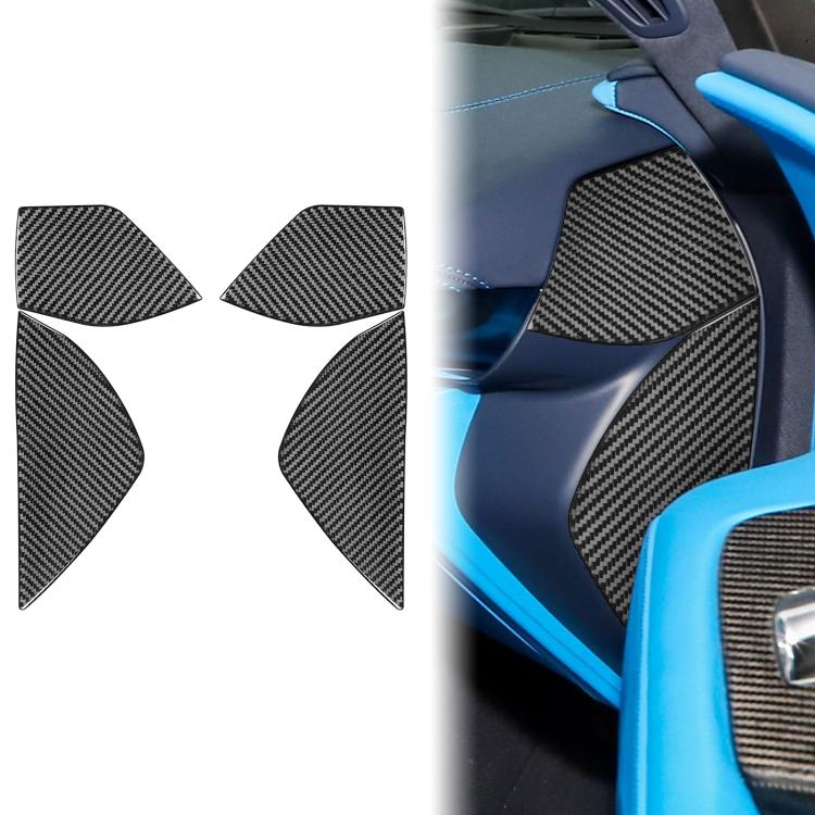 For Chevrolet Corvette C8 4pcs /Set Front Slot Decoration Sticker - Black