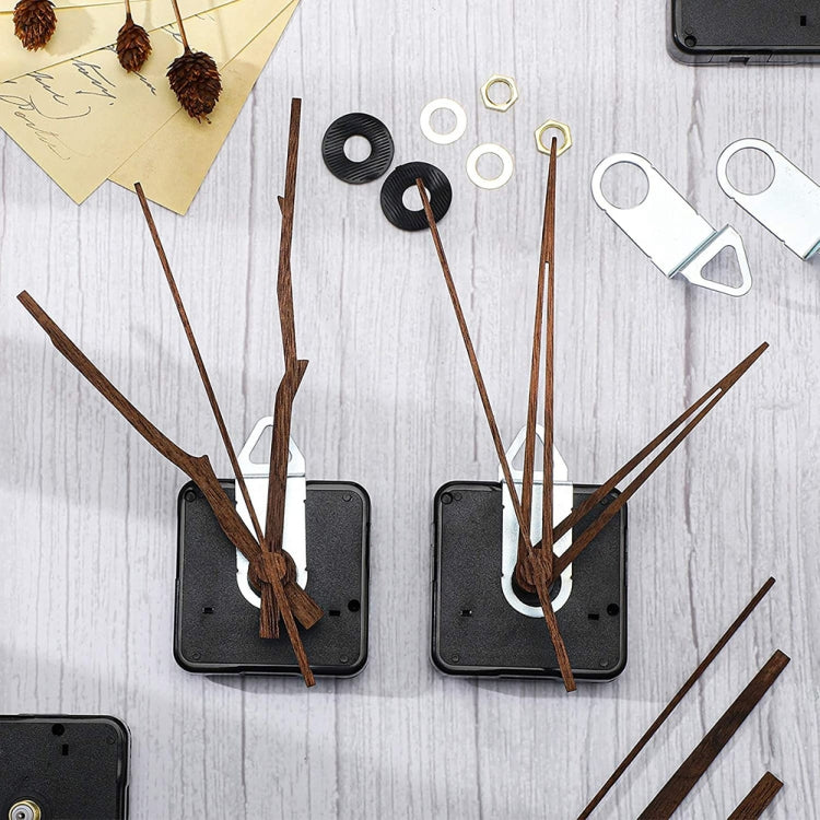 Quartz Clock Dial Repair Kit DIY Wall Clock Parts,Spec: Movement+S01 Wooden Needle