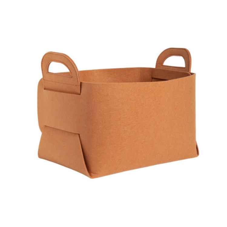 2 PCS Home Clutter Felt Folding Storage Baskets, Size: Large