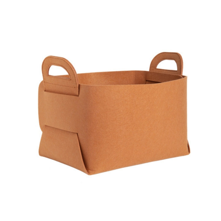 2 PCS Home Clutter Felt Folding Storage Baskets, Size: Medium