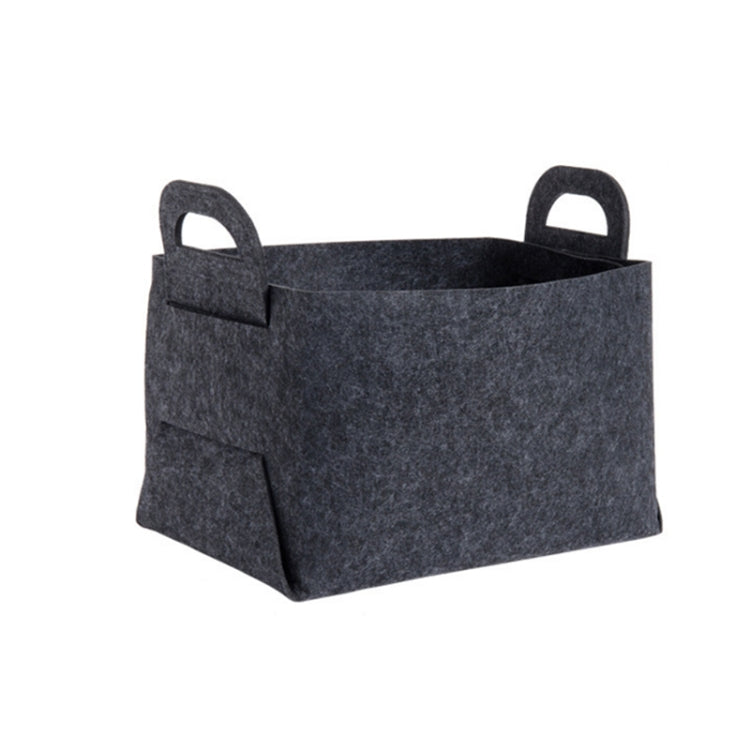 2 PCS Home Clutter Felt Folding Storage Baskets, Size: Medium