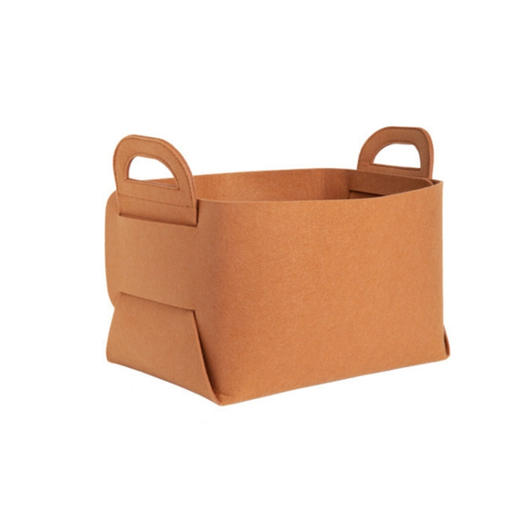 2 PCS Home Clutter Felt Folding Storage Baskets, Size: Small