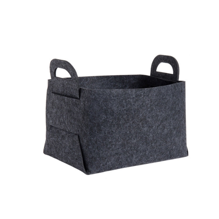 2 PCS Home Clutter Felt Folding Storage Baskets, Size: Small