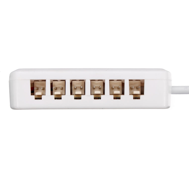 6 Ports 2510 Hub Splitter Junction Box Distributer Connectors Cabinet Light Adapter With DC Head