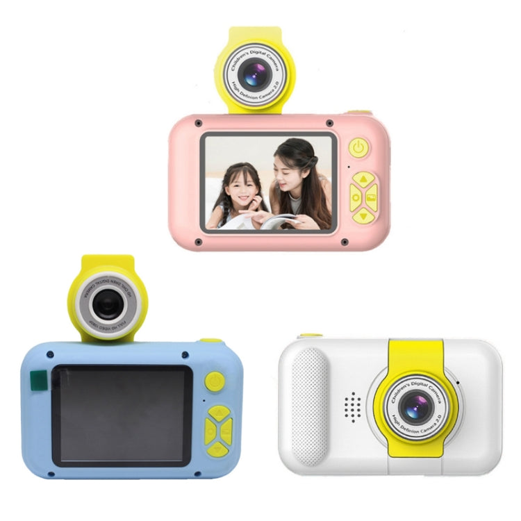 X101 Mini HD Lens Reversible Child Camera, Color: White+16G+Card Reader