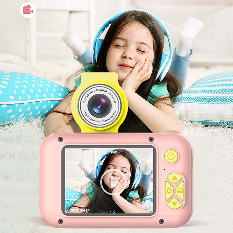 X101 Mini HD Lens Reversible Child Camera, Color: Pink+16G+Card Reader