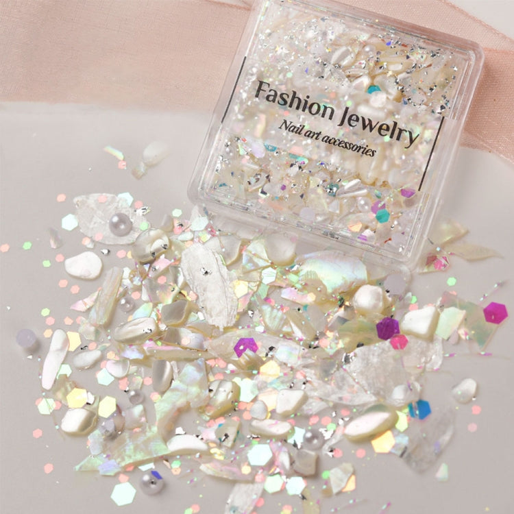 3 Boxes Nail Decorations Shell Sequins Nail Jewelry