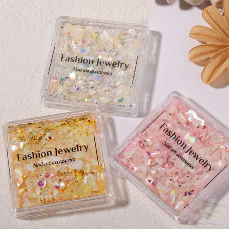 3 Boxes Nail Decorations Shell Sequins Nail Jewelry