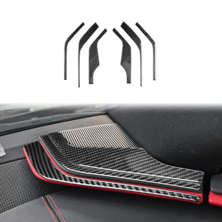 For Chevrolet Corvette C8 6pcs /Set Inner A-Pillar Speaker Sticker - Black