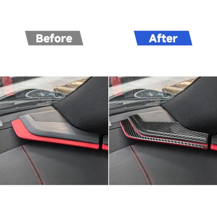 For Chevrolet Corvette C8 6pcs /Set Inner A-Pillar Speaker Sticker - Black