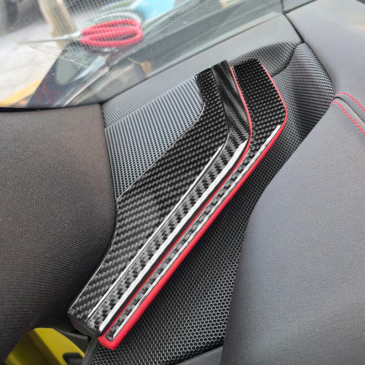 For Chevrolet Corvette C8 6pcs /Set Inner A-Pillar Speaker Sticker - Black