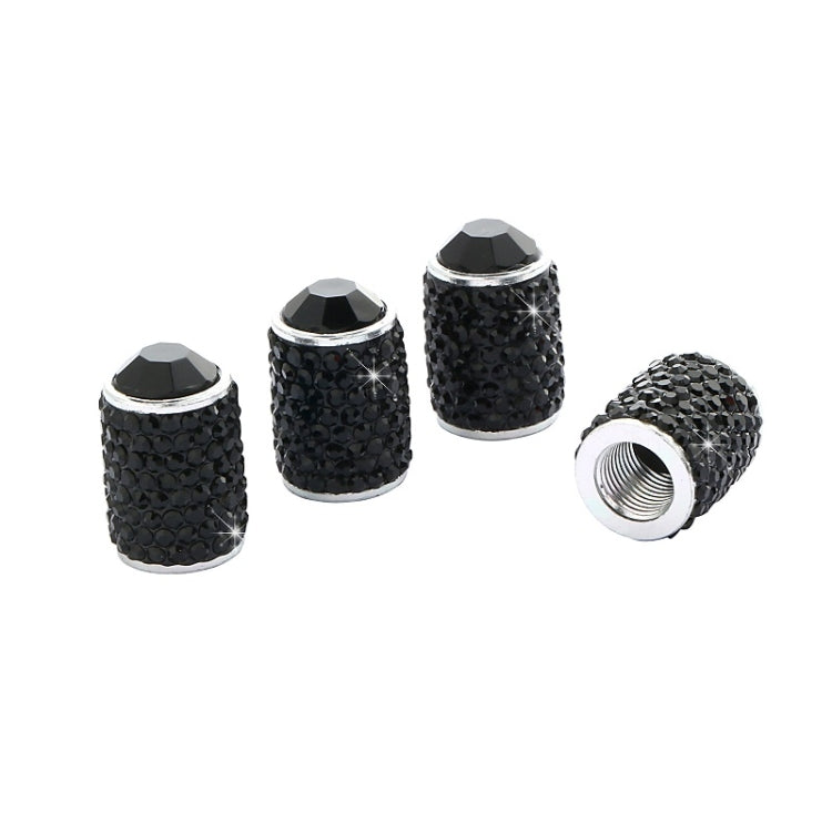 Car Tyre Aluminium Full Diamond Valve Cap With Seal