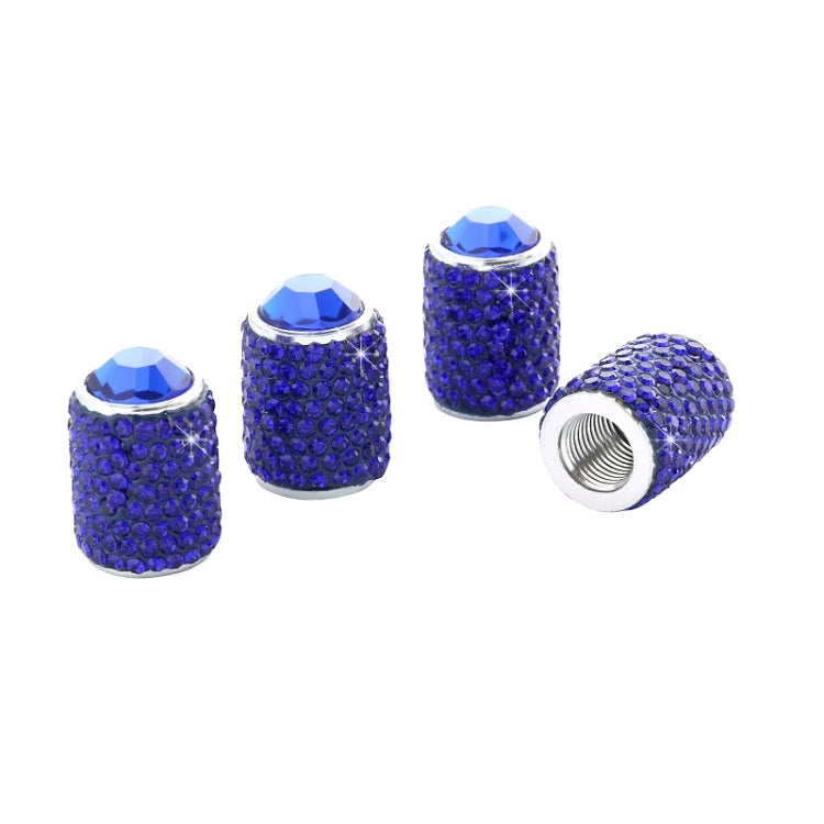 Car Tyre Aluminium Full Diamond Valve Cap With Seal