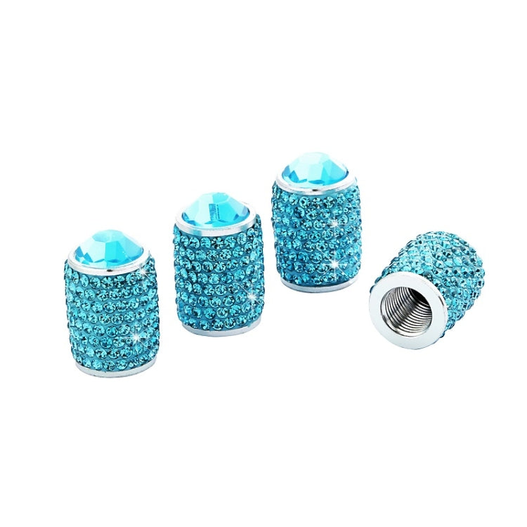 Car Tyre Aluminium Full Diamond Valve Cap With Seal