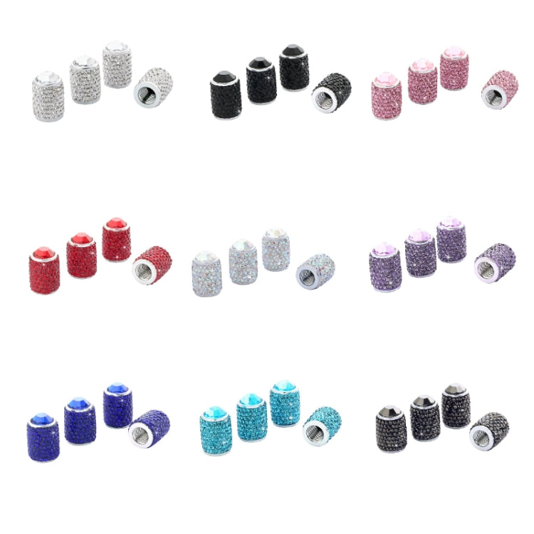 Car Tyre Aluminium Full Diamond Valve Cap With Seal